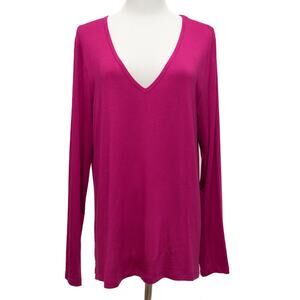 Beyond Yoga V-Neck Long Sleeve T-Shirt Size Medium